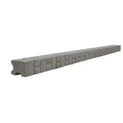 Eckpfosten 'Mediterran Klassik Stein' 12,5 x 12 x 305 cm grau