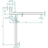 Eckprofil für Rückwandplatten, flächenbündig, alu silber matt, 2550 mm