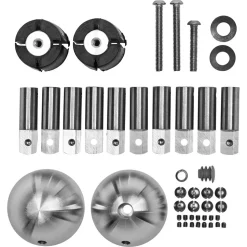Eck-Set 'ES4' für Aluminium-Geländer-Set, 8-teilig