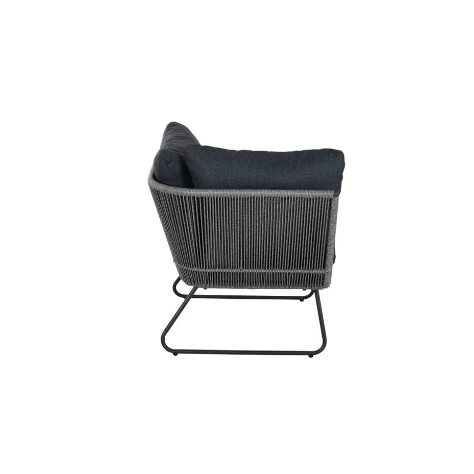 Ecksofa 'Kansas' matt anthrazit/grau 75 x 75 x 75 cm