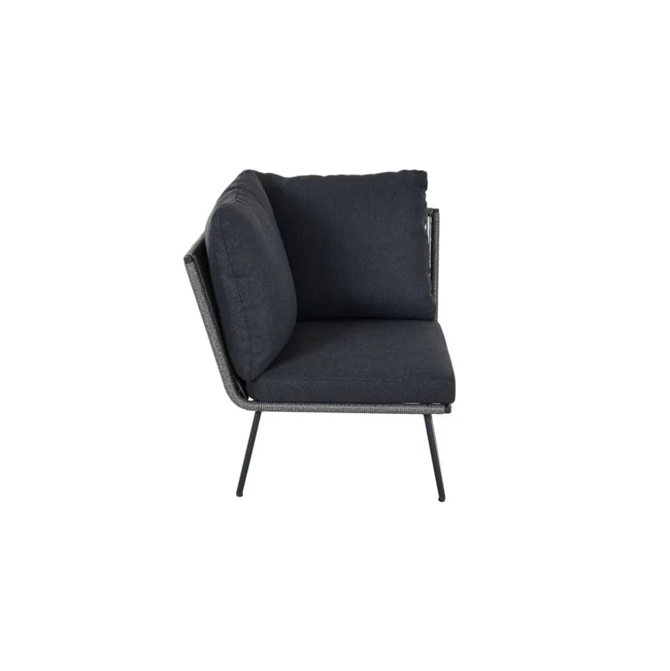 Ecksofa 'Kansas' matt anthrazit/grau 75 x 75 x 75 cm