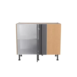 Eckunterschrank 'Optikomfort Jonte984' anthrazit/eichefarben 100 x 87 x 58,4 cm