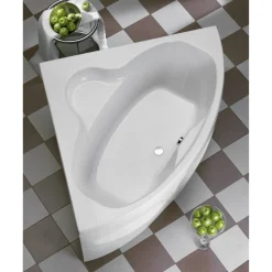 Eckwanne 'Katamaran' Sanitäracryl weiß 148 cm