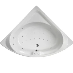 Eckwanne 'Laguna' mit Whirlpoolsystem Typ 3, 136 x 136 x 43 cm