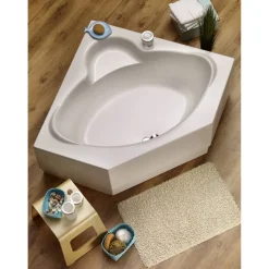 Eckwanne 'Miami' Sanitäracryl weiß 125 cm