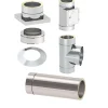 Edelstahl-Schornstein-Grundset 'Zitec-Eco' DW Ø 130 mm mit Wanddurchführung 500 mm