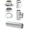 Edelstahl-Schornstein-Grundset 'Zitec-Eco' DW Ø 130 mm mit Wanddurchführung 1000mm