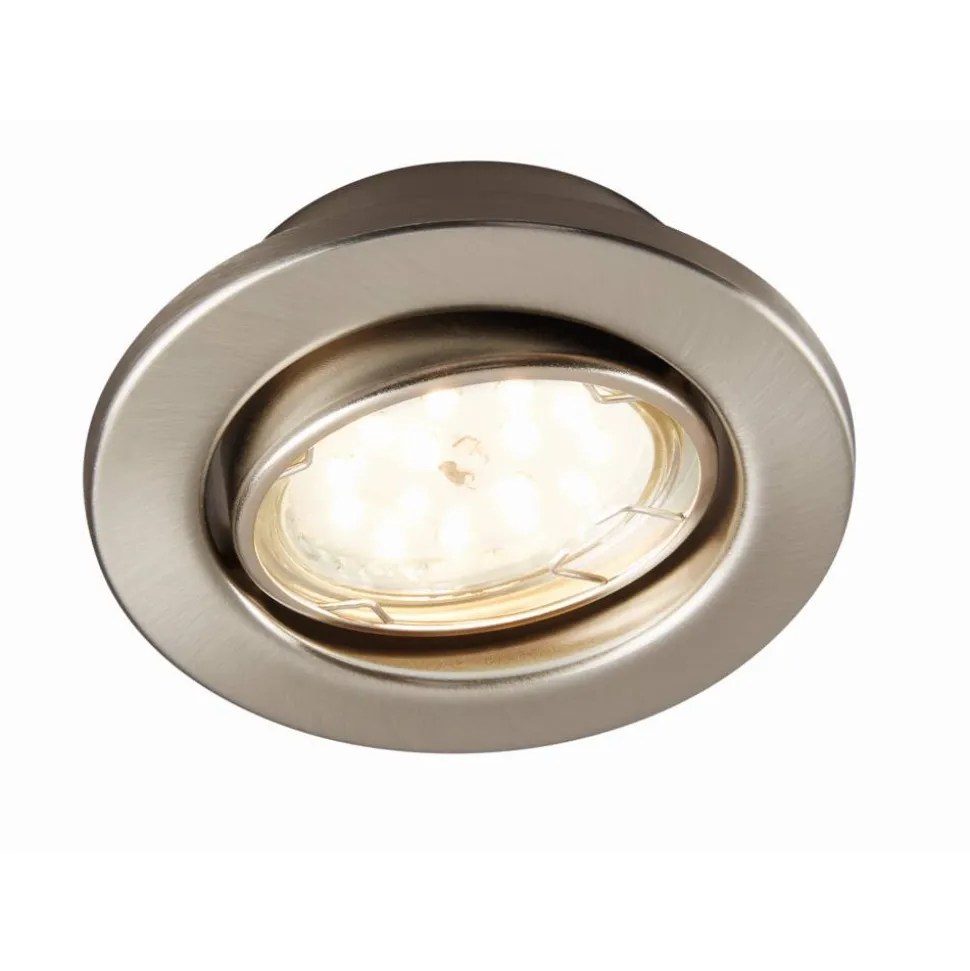 Einbauleuchten-Set nickelfarben matt 5 W 3-teilig