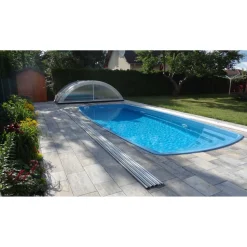 Einbaupool-Set 'Bare' Glasfaserkunststoff sand rock 7,5 x 3,5 x 1,5 m