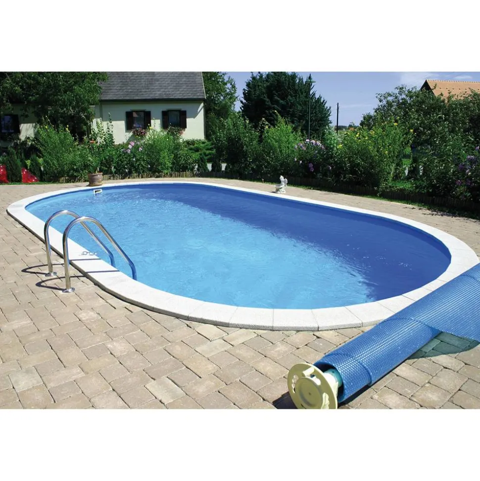 Einbaupool-Set 'Exklusiv 8' blau/weiß 800 x 420 x 150 cm