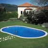 Einbaupool-Set 'Exklusiv 5' blau oval 700 x 350 x 120 cm