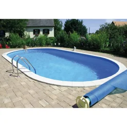 Einbaupool-Set 'Exklusiv 2' weiß/blau oval 525 x 320 x 150 cm