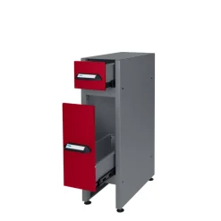 Einbauschrank mit 2 Schubladen dunkelrot 23 x 79,5 x 47,5 cm