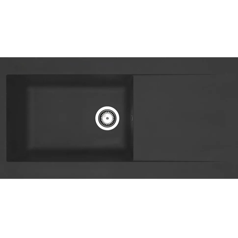 Einbauspüle 'Denver' Mineralite schwarz 100 X 50 cm