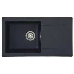 Einbauspüle 'Denver' Mineralite schwarz 78 x 44 cm