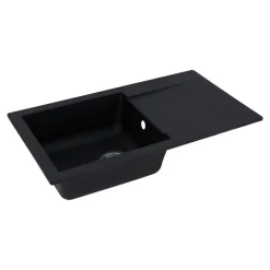 Einbauspüle 'Denver' Mineralite schwarz 78 x 44 cm