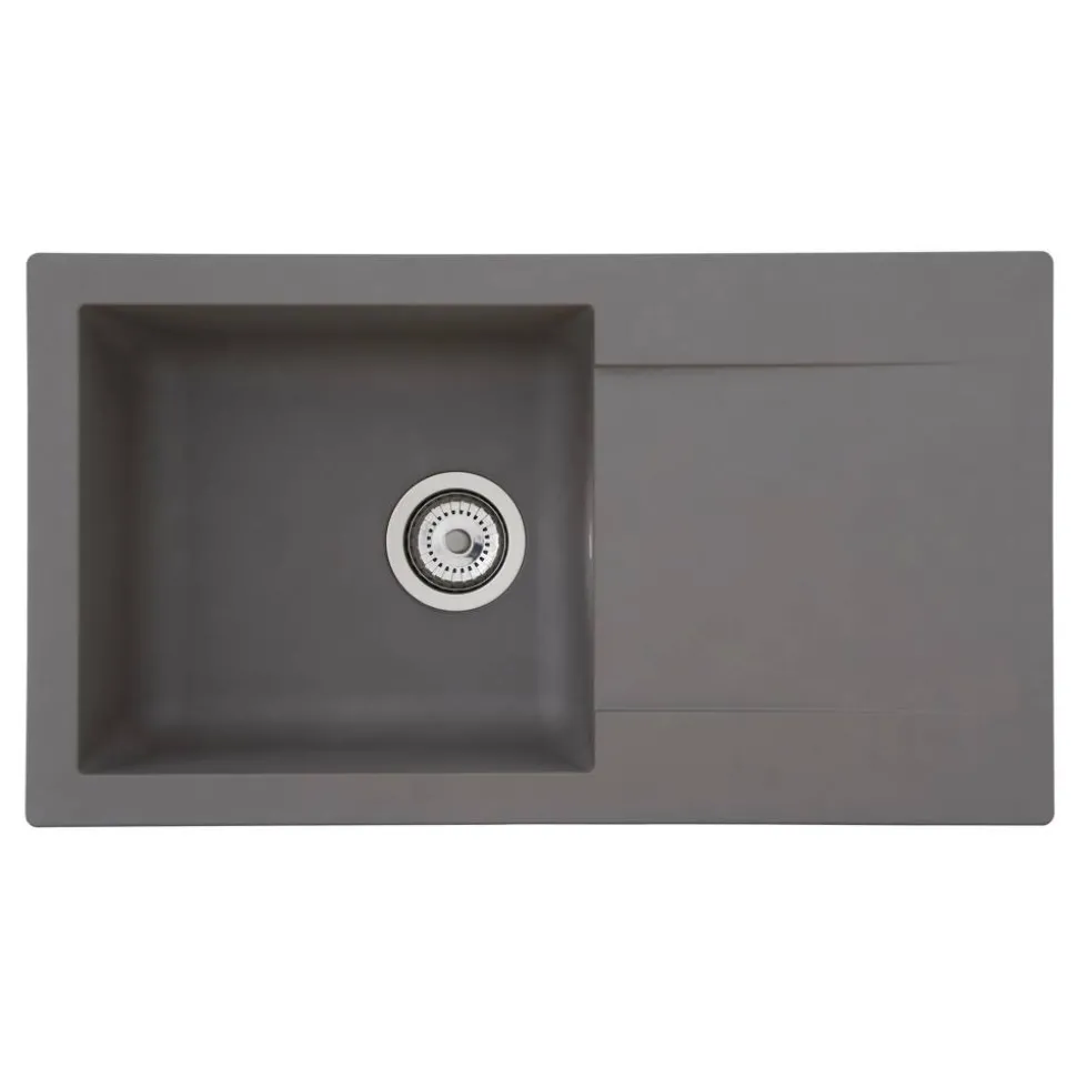 Einbauspüle 'Denver' Mineralite betongrau 78 x 44 cm