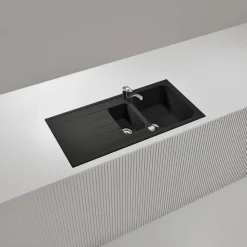 Einbauspüle 'Estia 150' schwarz 1000 x 500 mm