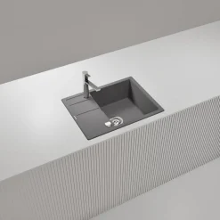 Einbauspüle 'Fiona 100L' grau 650 x 500 mm