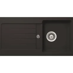 Einbauspüle 'Fleur 100S' schwarz 860 x 435 mm