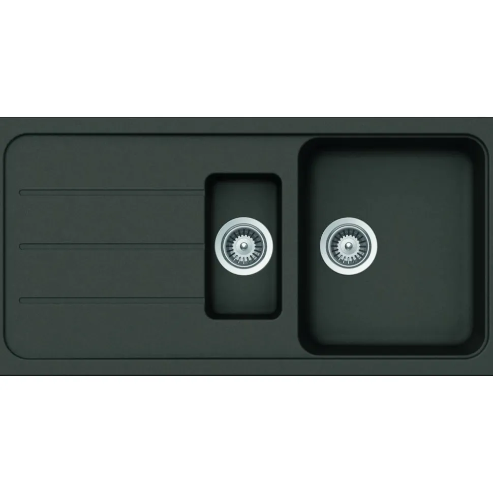 Einbauspüle 'Sofia 150 Onyx' schwarz 1000 x 500 mm