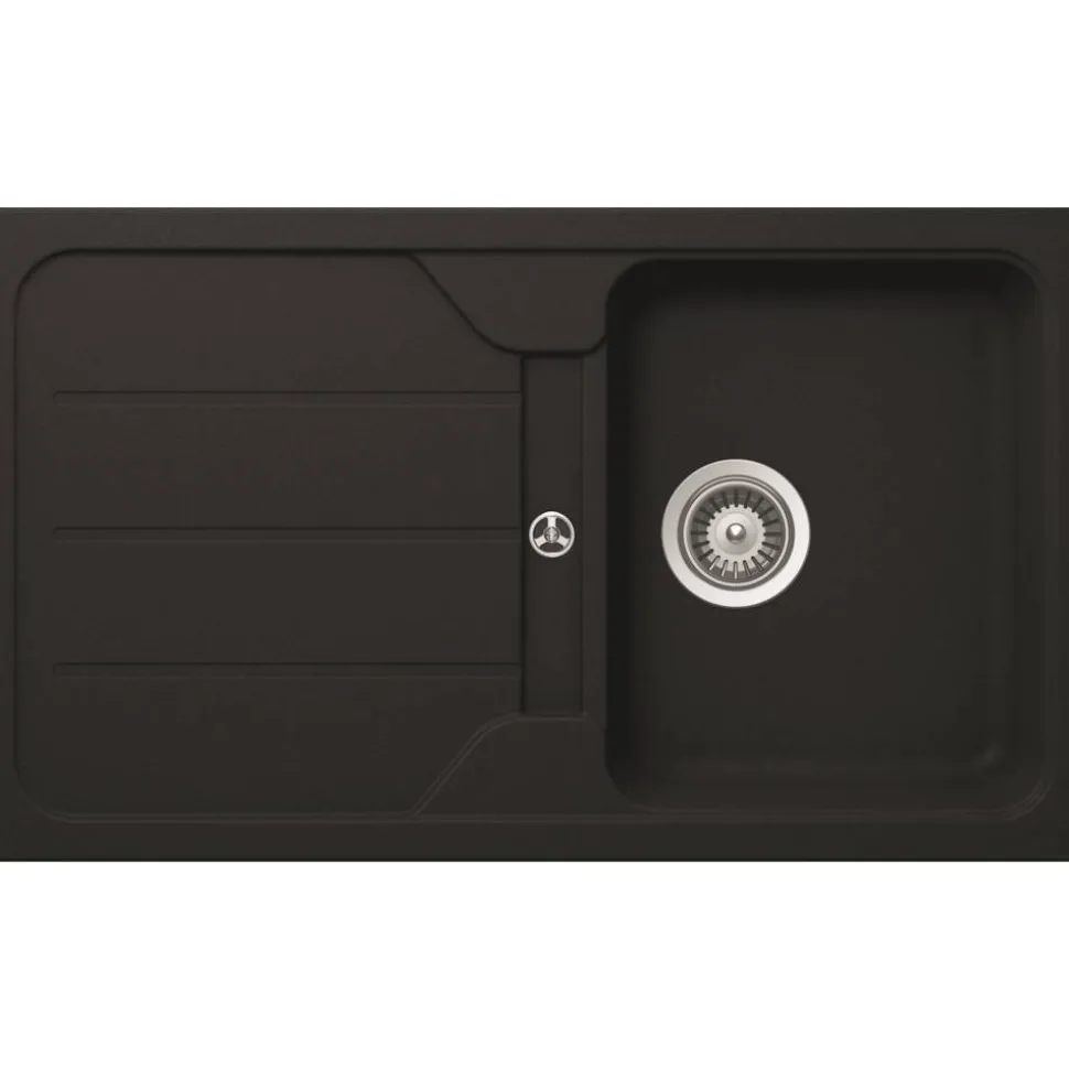 Einbauspüle 'Sofia 100' schwarz 860 x 500 mm