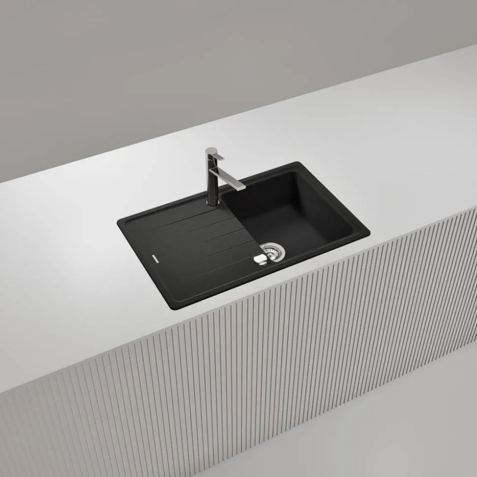 Einbauspüle 'Sofia 100S' schwarz 780 x 500 mm