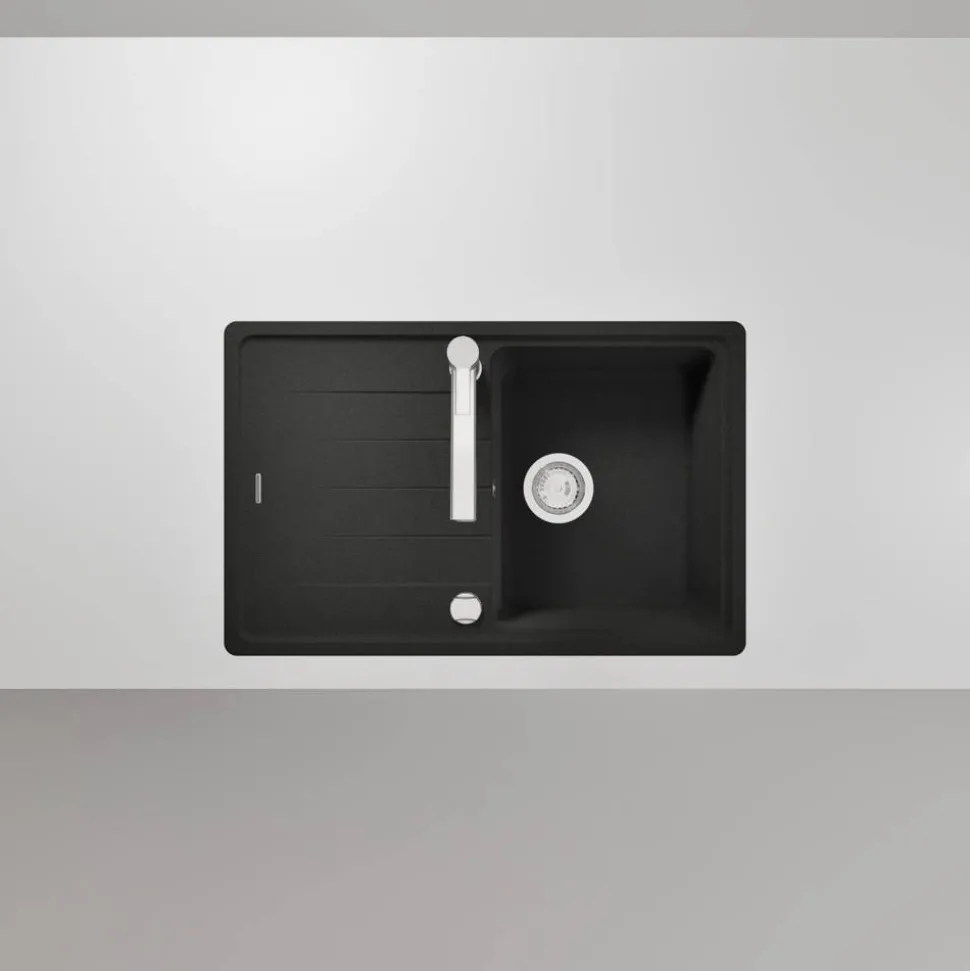 Einbauspüle 'Sofia 100S' schwarz 780 x 500 mm