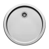 Einbau-Spülen-Set 'Round' Edelstahl Ø 38,5 cm mit Brett und Korb