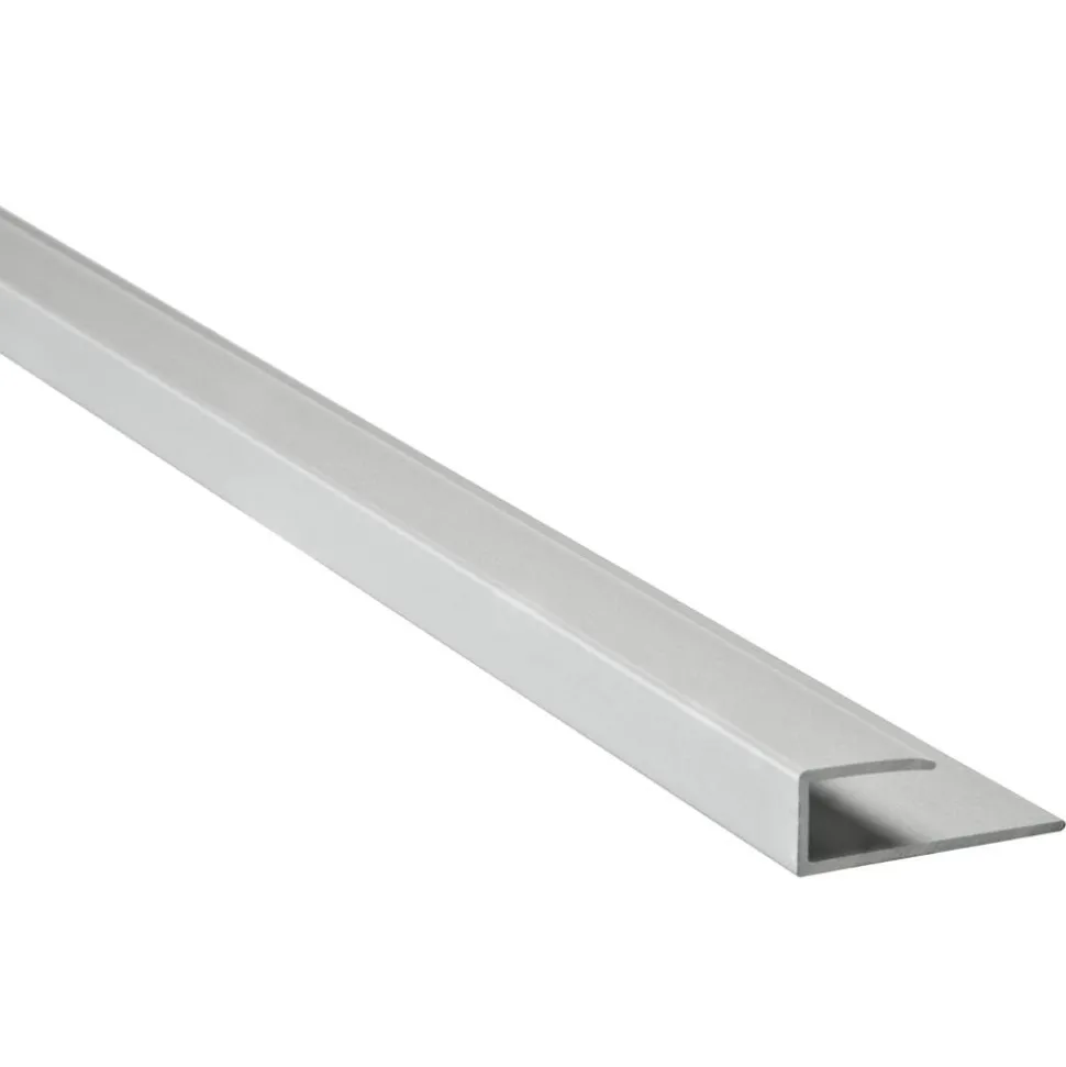 Einfassprofil 'clipstech®' Aluminium silber 15 x 7 x 2000 mm