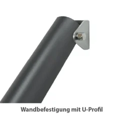 Eingangsgeländer 'GA5' Aluminium anthrazit Bodenmontage 1150 mm