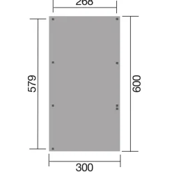 Einzelcarport '606 A' kesseldruckimprägniert 300 x 600 cm