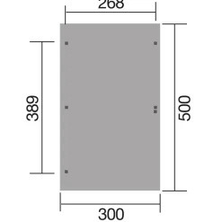 Einzelcarport '606 A' kesseldruckimprägniert 300 x 500 cm