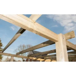 Einzelcarport '617' Gr. 2, 612 x 322 cm ohne Dacheindeckung, kieferfarben