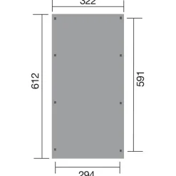 Einzelcarport '617' Gr. 2, 322 x 233 x 612 cm