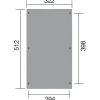 Einzelcarport '617' Gr. 1, 322 x 233 x 512 cm