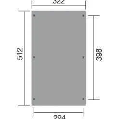 Einzelcarport '617' Gr. 1, 322 x 233 x 512 cm