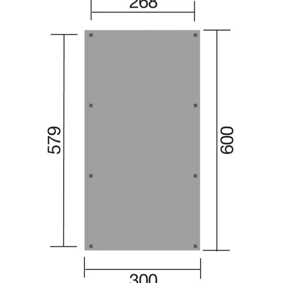 Einzelcarport '606' kesseldruckimprägniert 300 x 600 cm