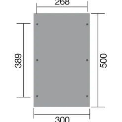 Einzelcarport '606' kesseldruckimprägniert 300 x 500 cm