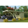 Einzelcarport 'Carlos 2' Kiefer PVC-Dach mit einem Einfahrtsbogen 670 x 318 x 234 cm