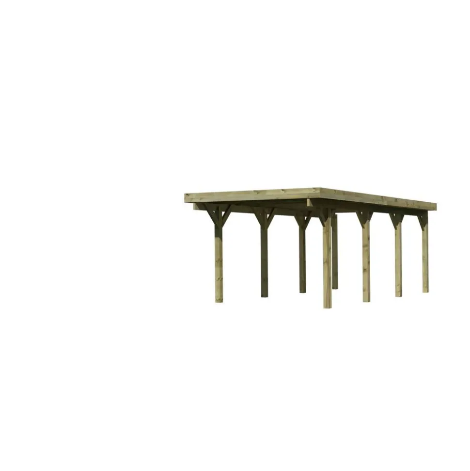 Einzelcarport 'Carlos 2' Kiefer PVC-Dach 670 x 318 x 234 cm