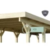 Einzelcarport 'Eco 2' 304 x 676 cm Kiefer KDI PVC-Dach, mit einem Einfahrtsbogen