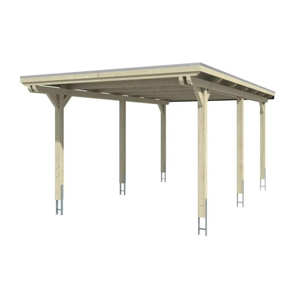 Einzelcarport 'Emsland' 354 x 604 cm unbehandelt