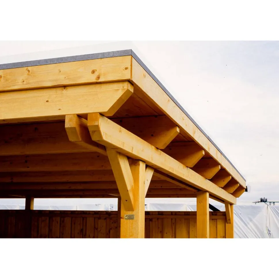 Einzelcarport 'Emsland' 354 x 604 cm unbehandelt