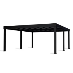 Einzelcarport 'Oslo' anthrazit 607,5 x 596,5 cm Polycarbonat grau