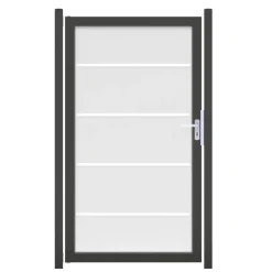 Einzeltor 'Ambiente' DIN links Streifen/anthrazit 100 x 180 cm