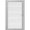 Einzeltor 'Ambiente' DIN links Streifen/silber 100 x 180 cm