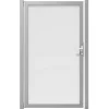 Einzeltor 'Ambiente' DIN links satiniert/silber 100 x 180 cm