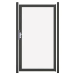 Einzeltor 'Ambiente' Universal DIN Klarglas/anthrazit 100 x 180 cm