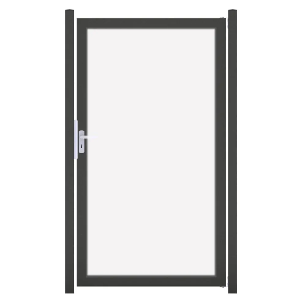 Einzeltor 'Ambiente' Universal DIN Klarglas/anthrazit 100 x 180 cm